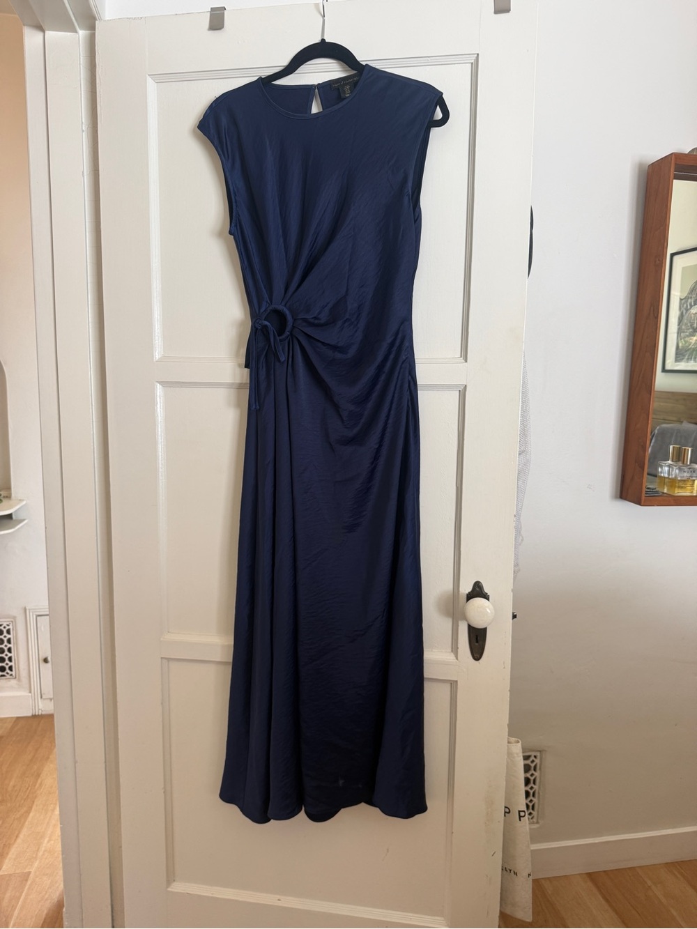 House of Harlow 1960 Navy Blue Twisted Knot Maxi Dress